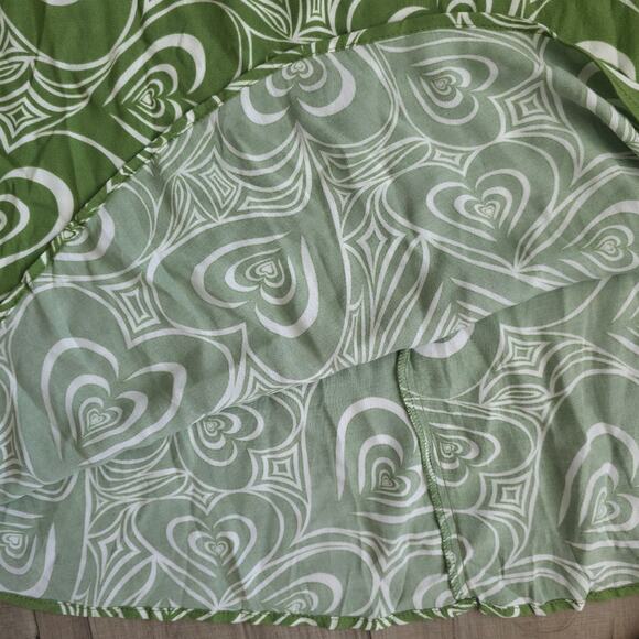 Lisa Says Gah Yolande Mini Dress Wild Hearts Green Dress Women Sz L NWT - Picture 11 of 16
